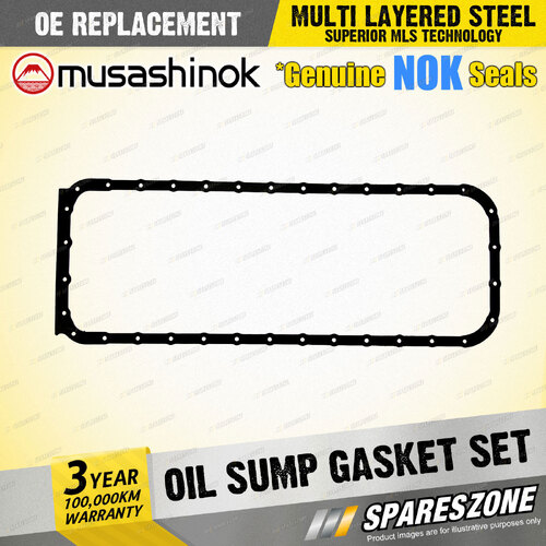 Oil Sump Gasket Set for Nissan Patrol GQ I6 12V 4.2L TB42E TB42S 02/1988-12/1997