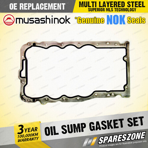 Oil Sump Gasket Set for Holden Barina XC Combo XC I4 16V 1.4L 01/2004-07/2013