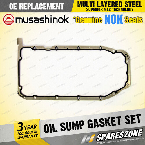 Oil Sump Gasket Set for Holden Rodeo TFR30 Frontera UT MX I4 10/1995-02/2003