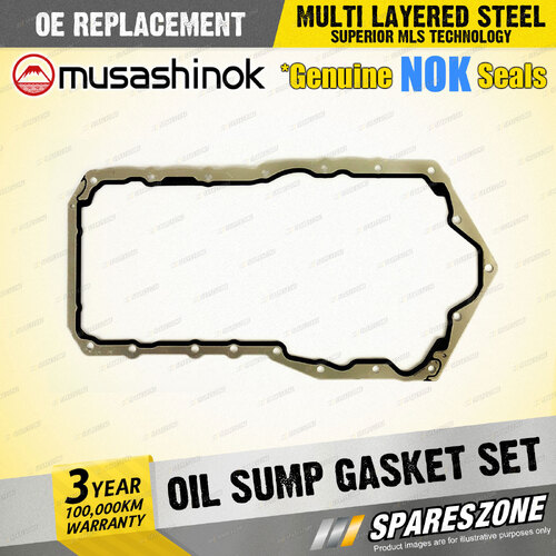 Oil Sump Aluminium/Rubber Type Gasket Set for Holden Calais One Tonner Crewman