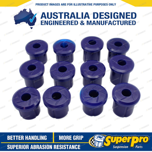 SuperPro Rear Leaf Spring Bush Kit for Toyota LandCruiser 76 78 79 O.E Shackles