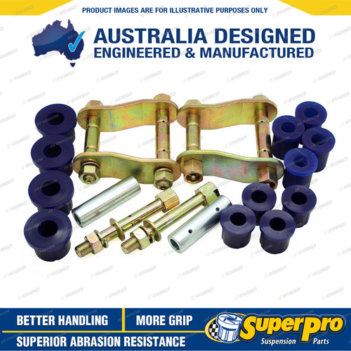 Rear Greasable Shackle and Bushing Kit for Toyota Hilux 107R 111R KZN165 88-05