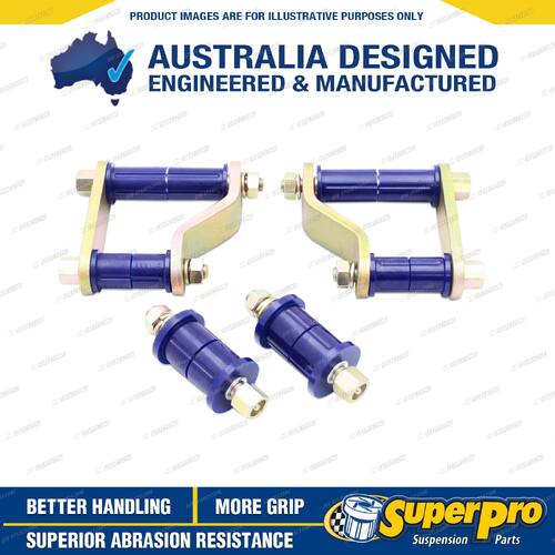 Rear SuperPro Greasable Shackle and Bushing Kit for Mazda BT-50 TF RG04 20-on