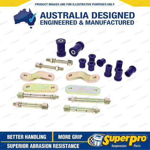 Rear Leaf Spring Bush & Greaseable Shackle/Pin Kit for Mitsubishi Triton MV