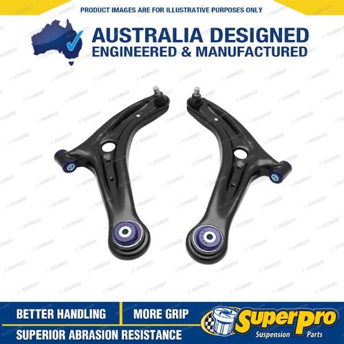 Front SuperPro Control Arm Lower Performance Kit for Ford Fiesta MK7 ST 14mm