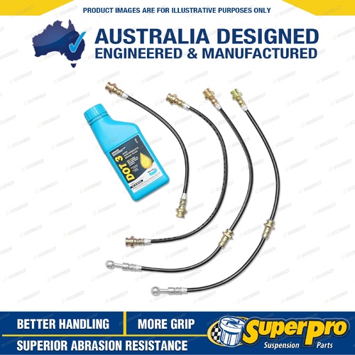 SuperPro Front Rear Brake Line Extension Mount Kit for Suzuki Jimny A6G 3 5 Door