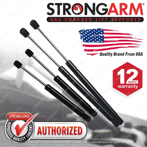 4 Pcs StrongArm Bonnet + Glass Gas Lift Struts for Jeep Cherokee KJ 2001-2006