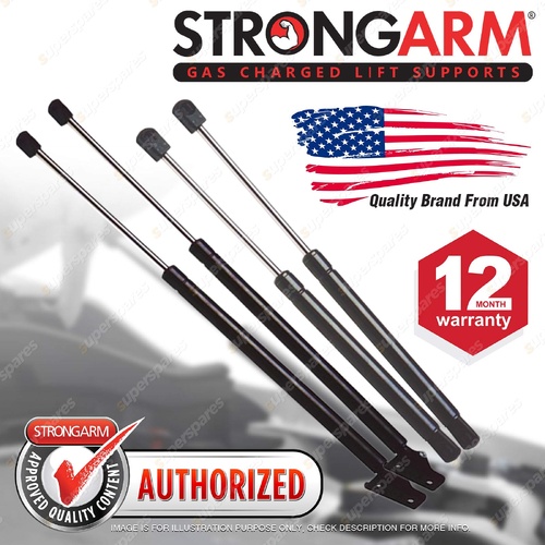 4 Pcs StrongArm Bonnet + Lift Gate Gas Lift Struts for Jeep Cherokee XJ 97-01