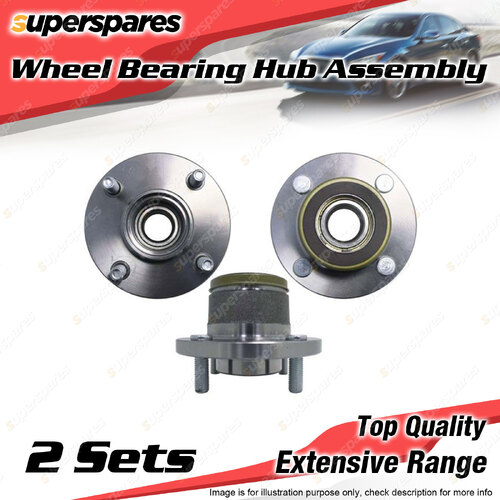 2x Rear Wheel Bearing Hub Ass for Ford Fiesta WQ WP 1.6 2.0L N4JB FYJA I4 04-09