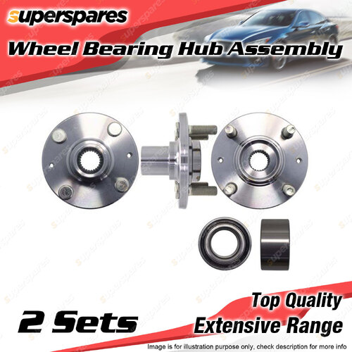 2x Front Wheel Bearing Hub Ass for Kia Rio JB 1.4 1.6L G4EE G4ED I4 2005-2011
