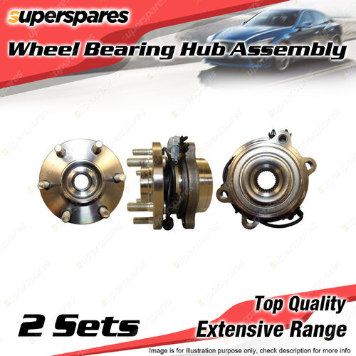 2x Front Wheel Bearing Hub Ass for Nissan Navara D40 2.5L YD25DDT 4WD 05-15 ABS
