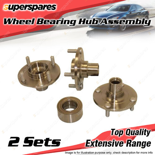 2x Front Wheel Bearing Hub Ass for Nissan Pulsar N16 1.8L QG18DE I4 1999-2006