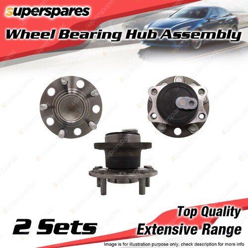2x Rear Wheel Bearing Hub Ass for Peugeot 4008 2.0L 4B11 I4 DOHC 4v 2012-2021
