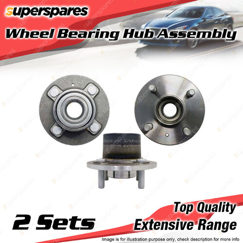 2x Rear Wheel Bearing Hub Ass for Proton Jumbuck 1.5L 4G15 I4 SOHC 3v 2003-2013