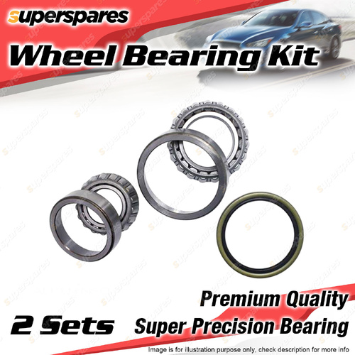 2x Front Wheel Bearing Kit for Isuzu ELF NLR85 3.0L Diesel 110kW 2006-On