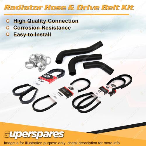 Radiator Hose + Gates Belt for Toyota Hilux LN 100R 105R 106R 107R 111R 131R P/S