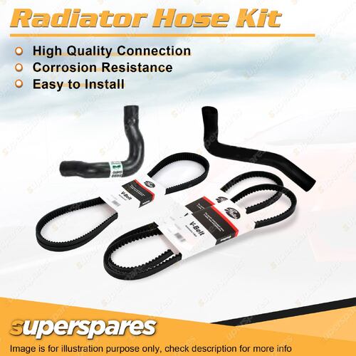 Radiator Hose + Gates Drive Belt Kit for Ford Falcon XB 5.8L 351 1973-1976