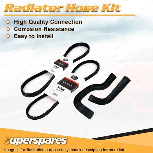 Radiator Hose + Gates Drive Belt Kit for Toyota Corolla KE70 1.3L 4K-C 1982-1985