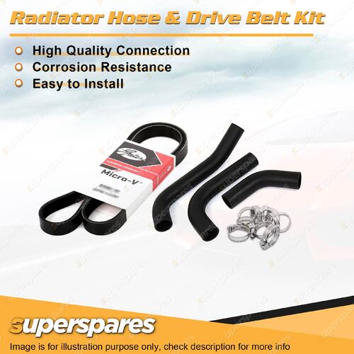 Radiator Hose + Gates Belt Kit for Toyota Yaris NCP130R NCP90R 1.3L without A/C