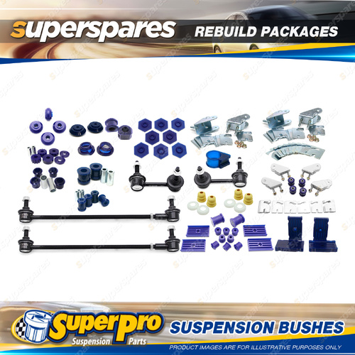 Front + Rear SuperPro Suspenison Bush Kit for Ford Falcon AU 2 3 Wagon Ute Cab
