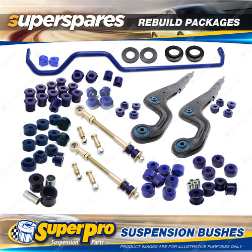 F+R SuperPro Suspenison Bush Kit for Nissan Patrol Y61 GU Cab Coil Leaf ABS
