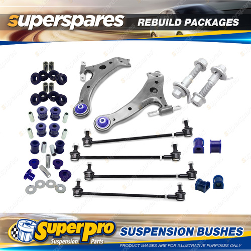 Front + Rear SuperPro Suspenison Bush Kit for Toyota Camry XV40 2006-2011