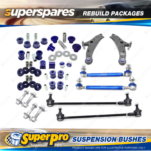 Front + Rear SuperPro Suspenison Bush Kit for Toyota Kluger GSU40R GSU50R 07-13
