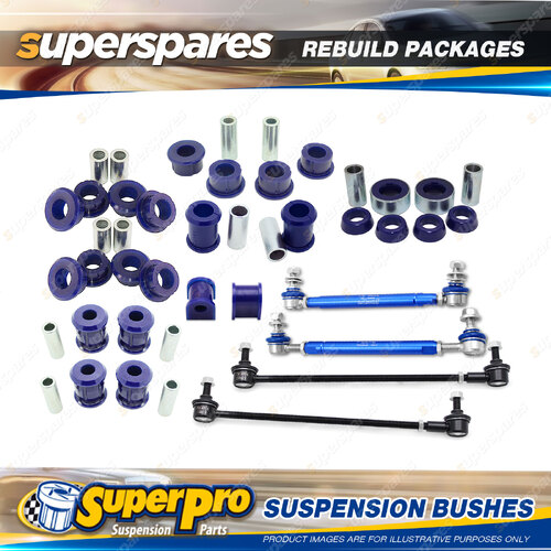 Front + Rear SuperPro Suspenison Bush Kit for Toyota Kluger GSU50R GSU55R 13-21
