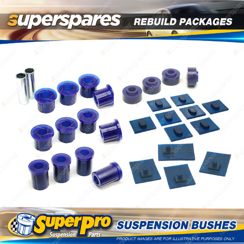 Rear SuperPro Suspenison Bush Kit for Nissan Patrol MQ Round Headlights 80-83