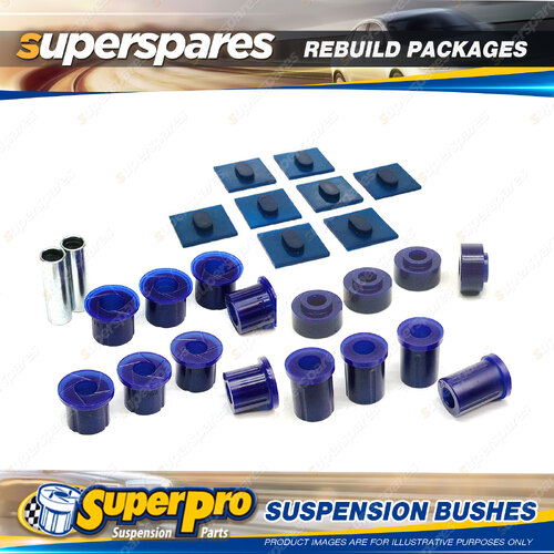 Rear SuperPro Suspenison Bush Kit for Nissan Patrol MK Rectangular Light 83-87