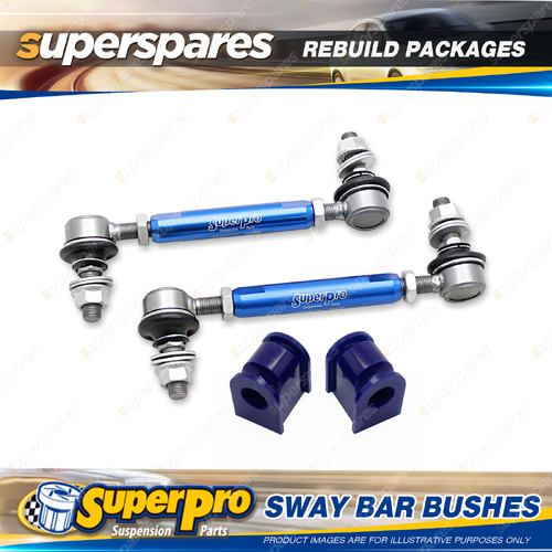 Front SuperPro Sway Bar Link + Mount Bush Rebuild Kit for Mazda 6 GH 2007-2012