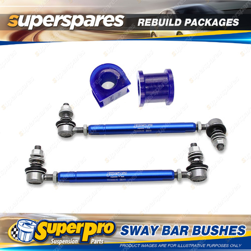 Front SuperPro Sway Bar Link + Mount Bush Rebuild Kit for Volvo S40 VS 1995-2003