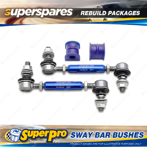 Front SuperPro Sway Bar Link + Mount Bush Rebuild Kit for Isuzu MU MU7 1998-2002