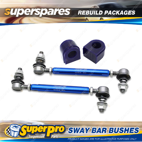 Front SuperPro Sway Bar Link + Mount Bush Rebuild Kit for Mazda BT-50 UR 2015-On