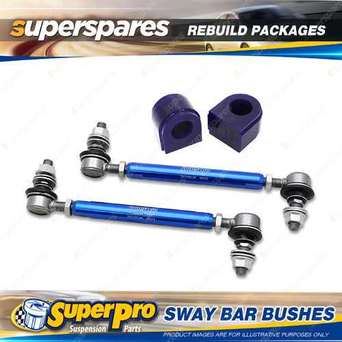 Front SuperPro Sway Bar Link + Mount Bush Rebuild Kit for Mazda BT-50 UP 11-15