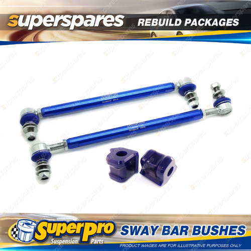 Front SuperPro Sway Bar Link + Mount Bush Rebuild Kit for Lexus CT A10 2010-On
