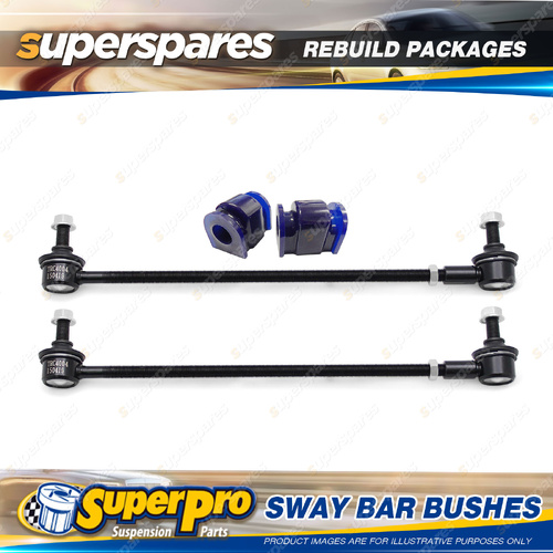 Front SuperPro Sway Bar Link + Mount Bush Rebuild Kit for Mazda 2 DE 2007-2015