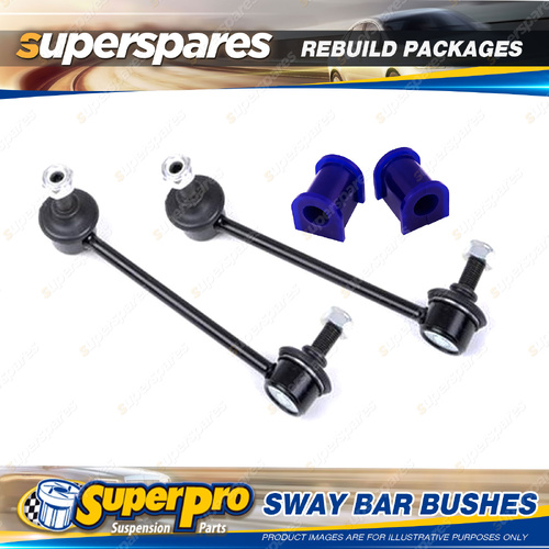 Front SuperPro Sway Bar Link + Mount Bush Rebuild Kit for Mazda 6 GG 2002-2007