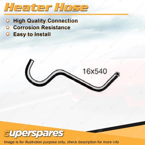 Heater Hose 16 x 540mm for Holden Gemini TC TD TE TX Manifold to Heater Valve
