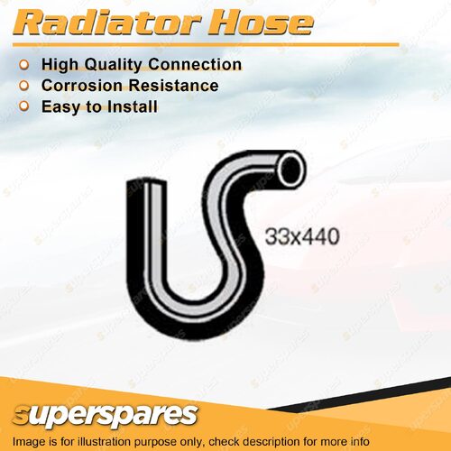 1 x Upper Radiator Hose 33mm x 440mm for Holden Camira JD 1.6L 1.8L 1984-1987