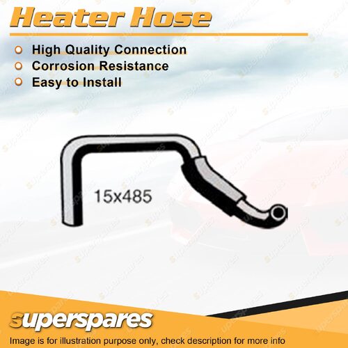 Heater Hose 15mm x 485mm for Ford Telstar AT TX5 2.0L 4 cyl SOHC 8V EFI Turbo