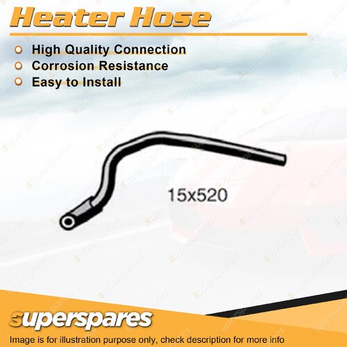 Lower Heater Hose 15 x 520mm for Nissan Patrol GU 2.8L 6 cyl 12V Diesel Turbo