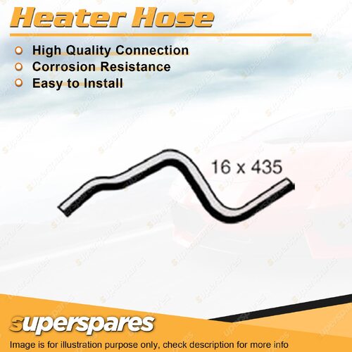 Superspares Heater Hose 16 x 435mm for Mitsubishi Lancer CE 1.8L 4 cyl SOHC 16V
