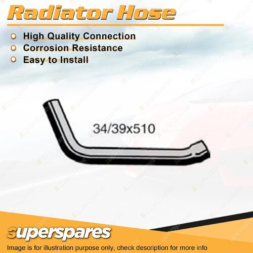 1 x Upper Radiator Hose 34/39 x 510mm for Nissan Patrol GQ 3.0L 6 cyl OHC 12V