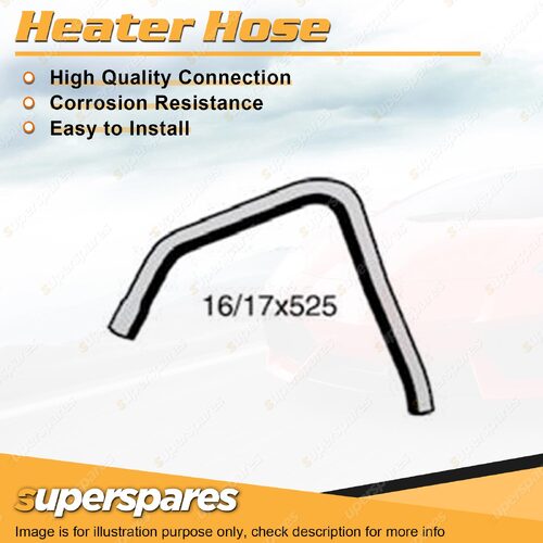 Heater Hose 16/17 x 525mm for Toyota Landcruiser HDJ80R HDJ81R 4.2L 1990-1998