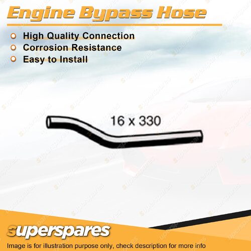 Superspares Engine Bypass Hose 16 x 330mm for Mazda B2600 2.6L 4 cyl SOHC 12V