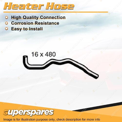 Superspares Heater Hose 16mm x 480mm for Nissan Patrol GU 4.8L 6 cyl DOHC 24V
