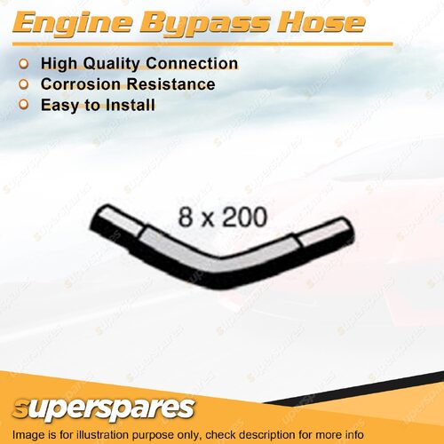 Superspares Engine Bypass Hose 8mm x 200mm for Nissan Patrol GU 4.8L 6 cyl DOHC