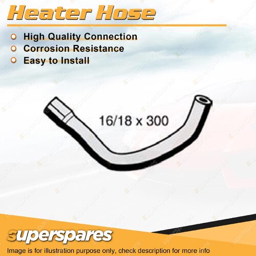 Heater Inlet Hose 16/18 x 300mm for Toyota Landcruiser Prado KZJ120R 3.0L RHS