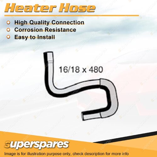 Heater Inlet Hose 16/18 x 480mm for Toyota Landcruiser Prado VZJ95R 3.4L DOHC